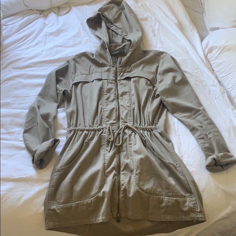 Athleta drawstring khaki jacket!